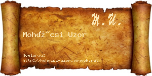 Mohácsi Uzor névjegykártya